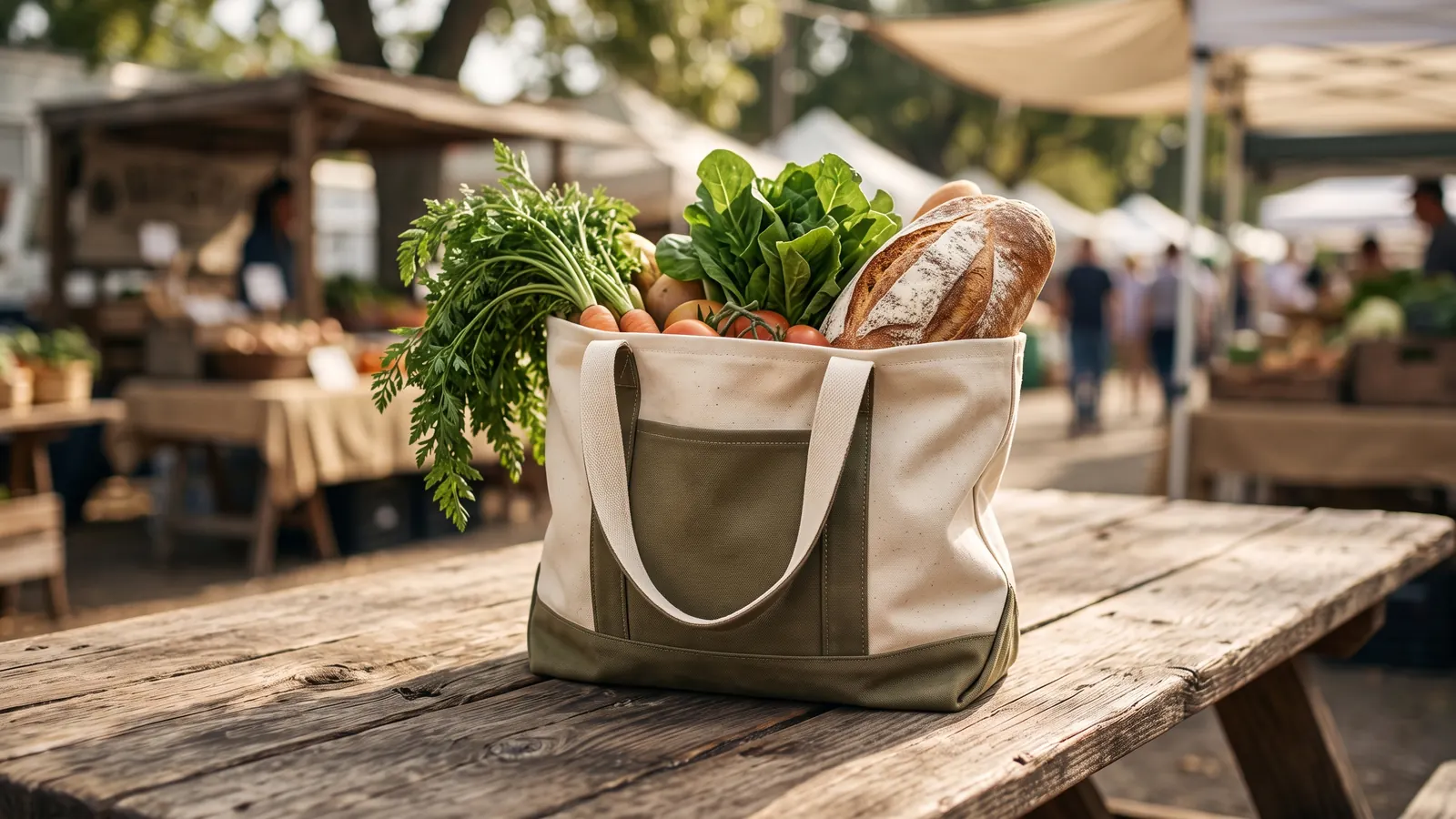 Apolis jute market bag with leather handles