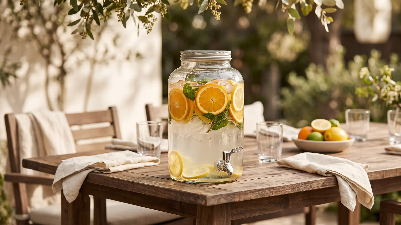 Pearl glass beverage dispenser